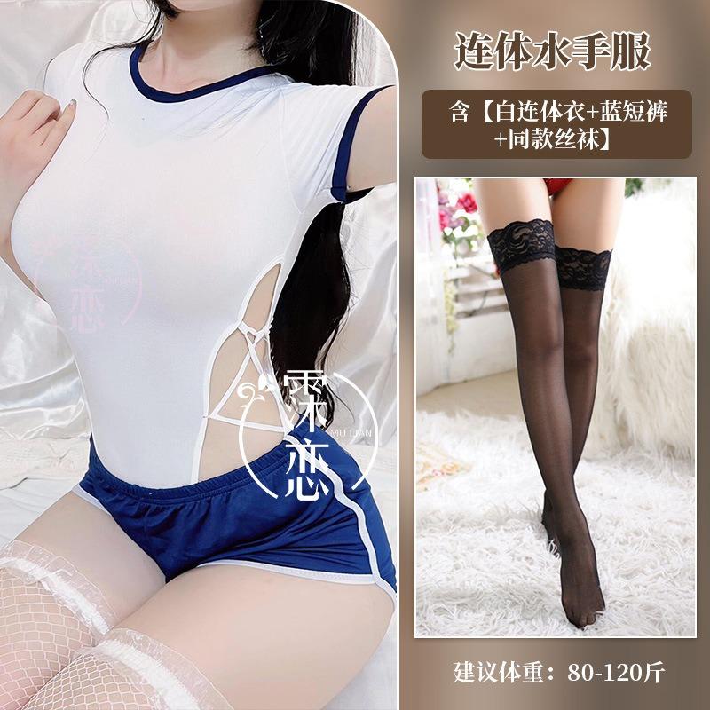 Sexy Lingerie One-piece Sailor Suit Pure School Girl Uniform Temptation Open Pure Desire Swimsuit Sexy Woman