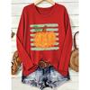 Women's hand-painted printed simple and fashionable round neck long-sleeved T-shirt