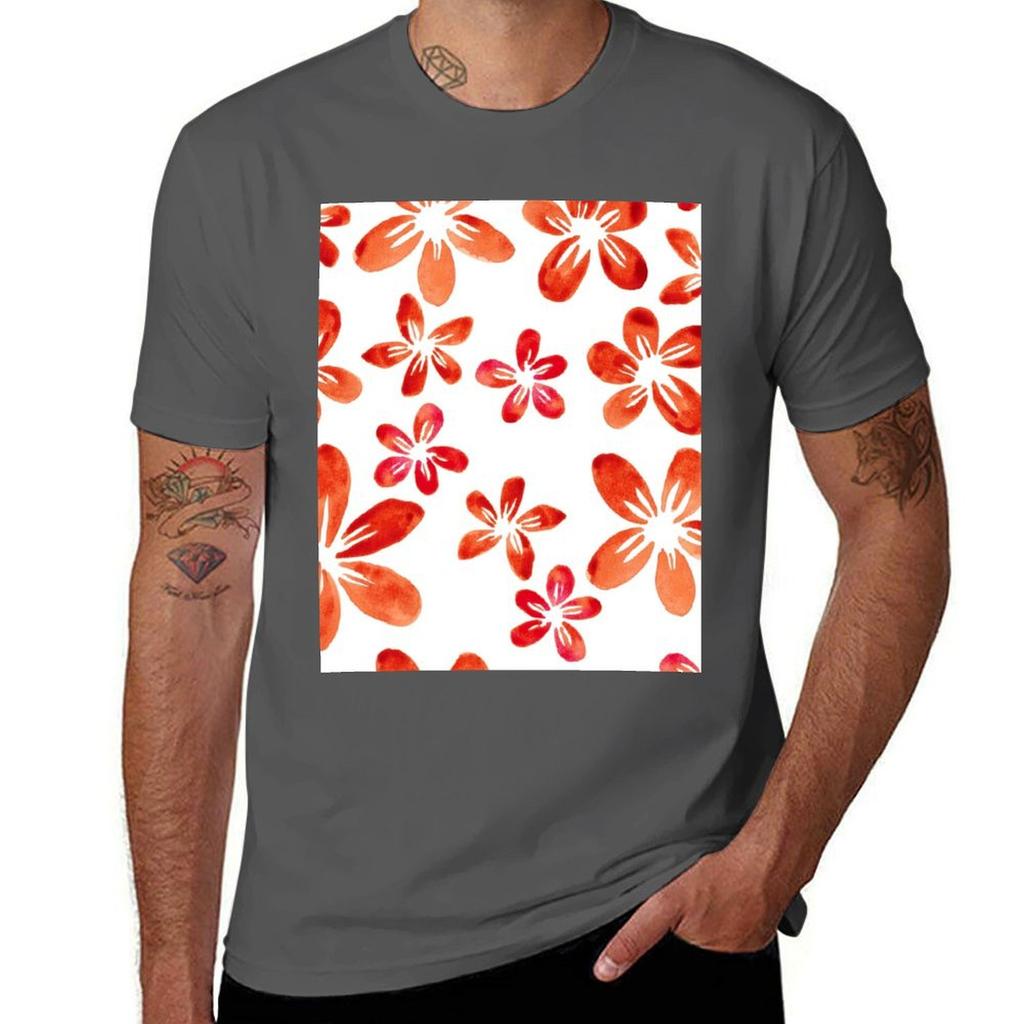 Hawaiian Flowers Tshirt Work Basic Short Sleeve Top Tshirt