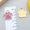 DIY Glitter Dog Paw Pendant: Alloy Drip Oil Jewelry for Pet Tags & Bracelets