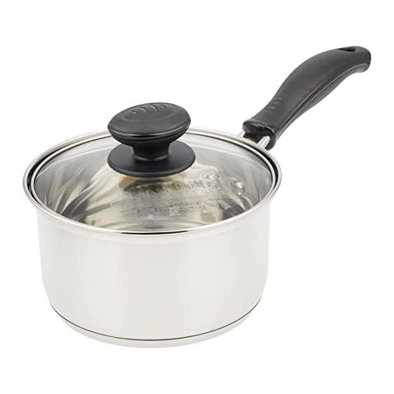 Pearl Metal One Hand Pot 14cm with Glass Pot Lid IH Compatible 3 Layer Bottom Waco Trading Recente H-1048