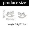 Fashionable Small Horse Ear Studs With Smooth Electroplated Surfaces For Office And Dating Event