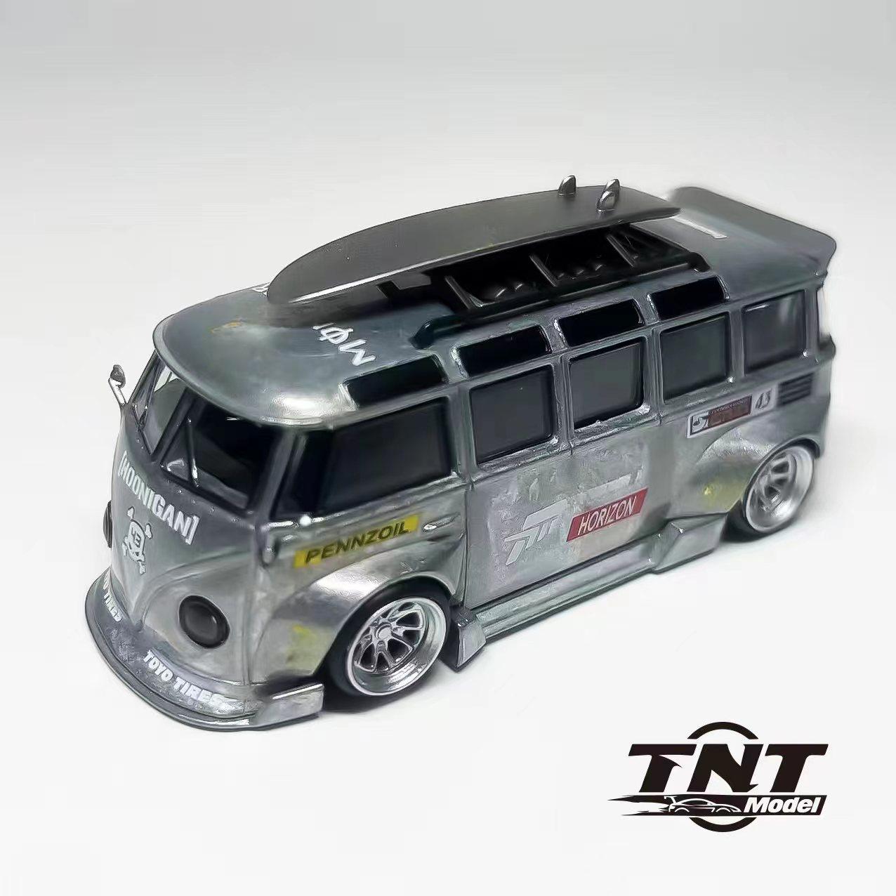 

TNT Model 1:64 T1 Bus RWB Raw Zamac Chase Model Car