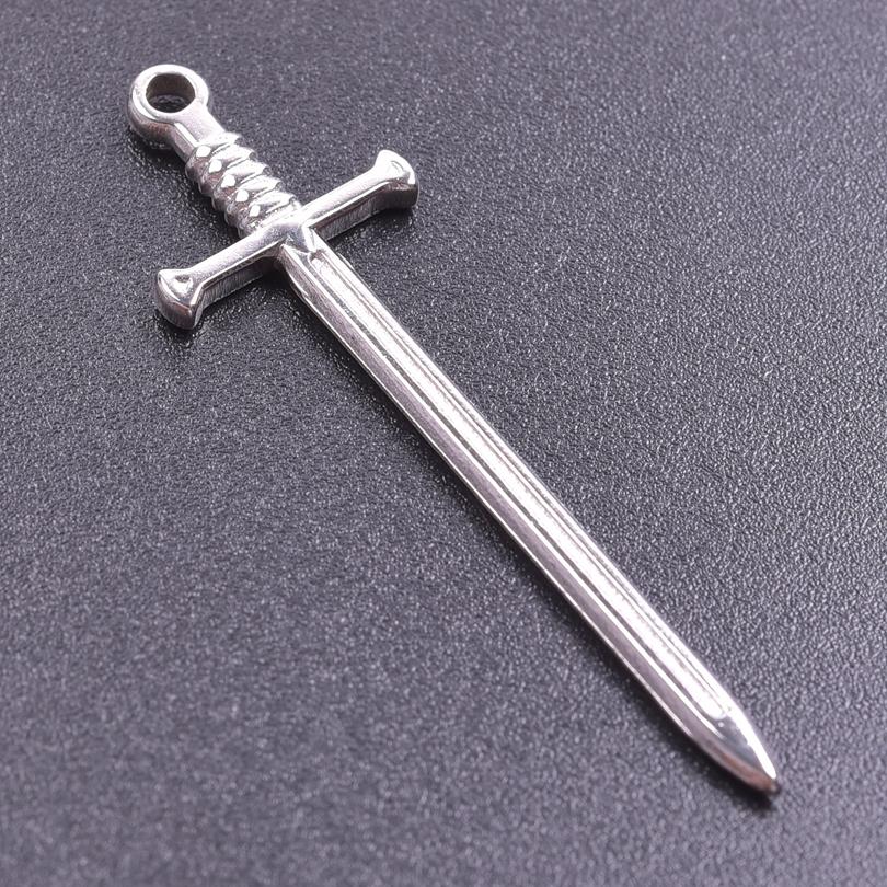 3pcs Sword Pendants Stainless Steel Charms For Jewelry Making Supplies Accessories Handmade Necklace Earrings Materials Pendant