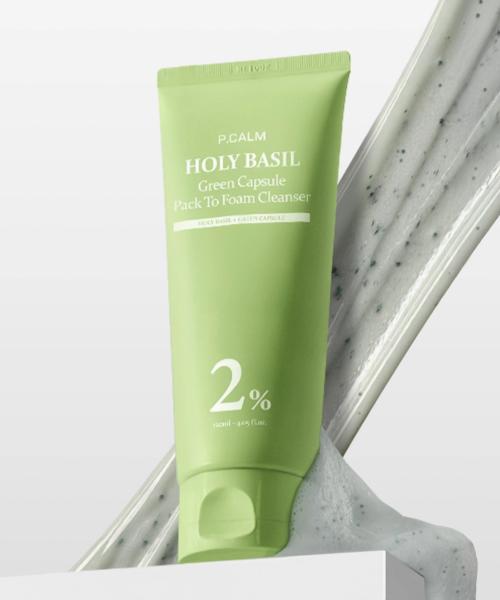 Holy Basil Green Capsule Pack-to-Foam Cleanser 120ml