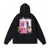 Mens Oversized Hooded Sweatshirt With Bold Letter Print Cotton Blend Loose Fit Daily Wear