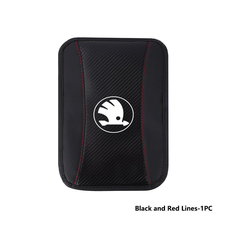 GQEW9 For Skoda Car Armrest Mat Center Console Arm Rest Protection Cushion Kamiq Karoq Octavia 2 3 Rapid Scala Kami Fabia VII VRS