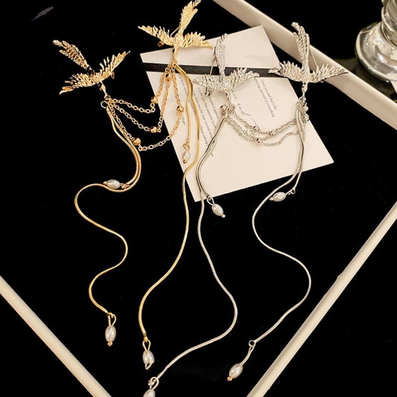 Women Bird Brooch Aesthetic Tassels Brooch Vintage Clothing Jewelry Elegant Brooch Suitable for Various Occasions