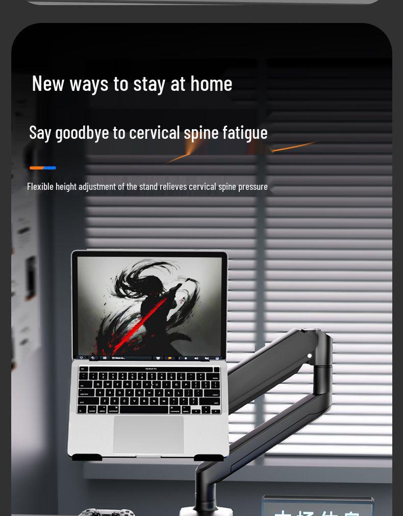 Dual Screen Cantilever Laptop & Monitor Stand