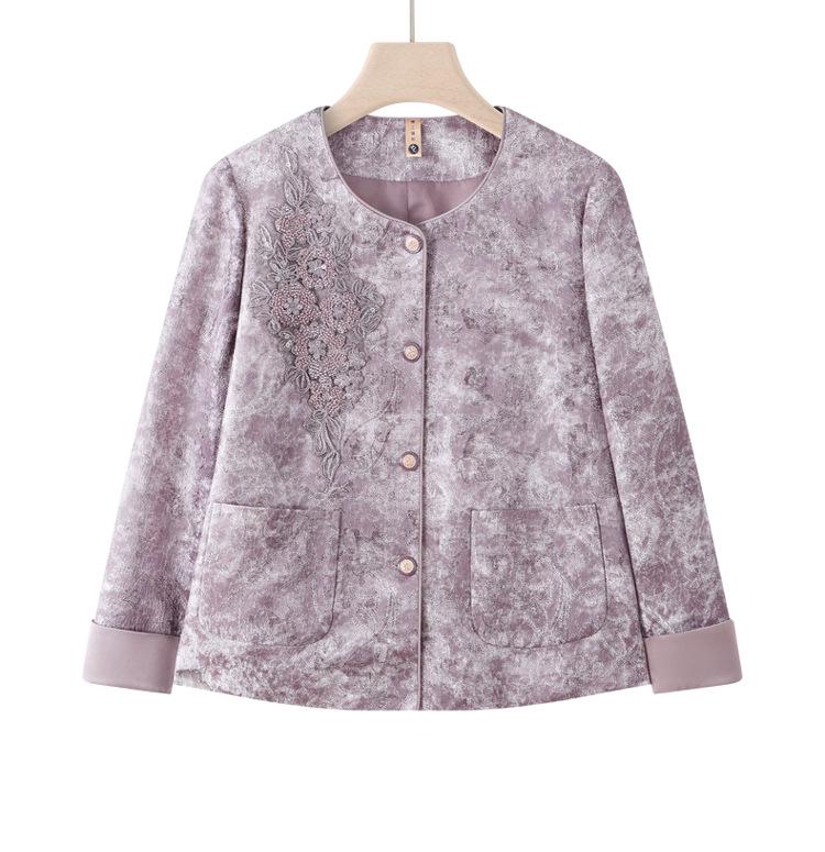 Elevate Your Style with Our New Chinese-style, Elegant Jacket for Middle-aged Women—perfect for Spring and Autumn.