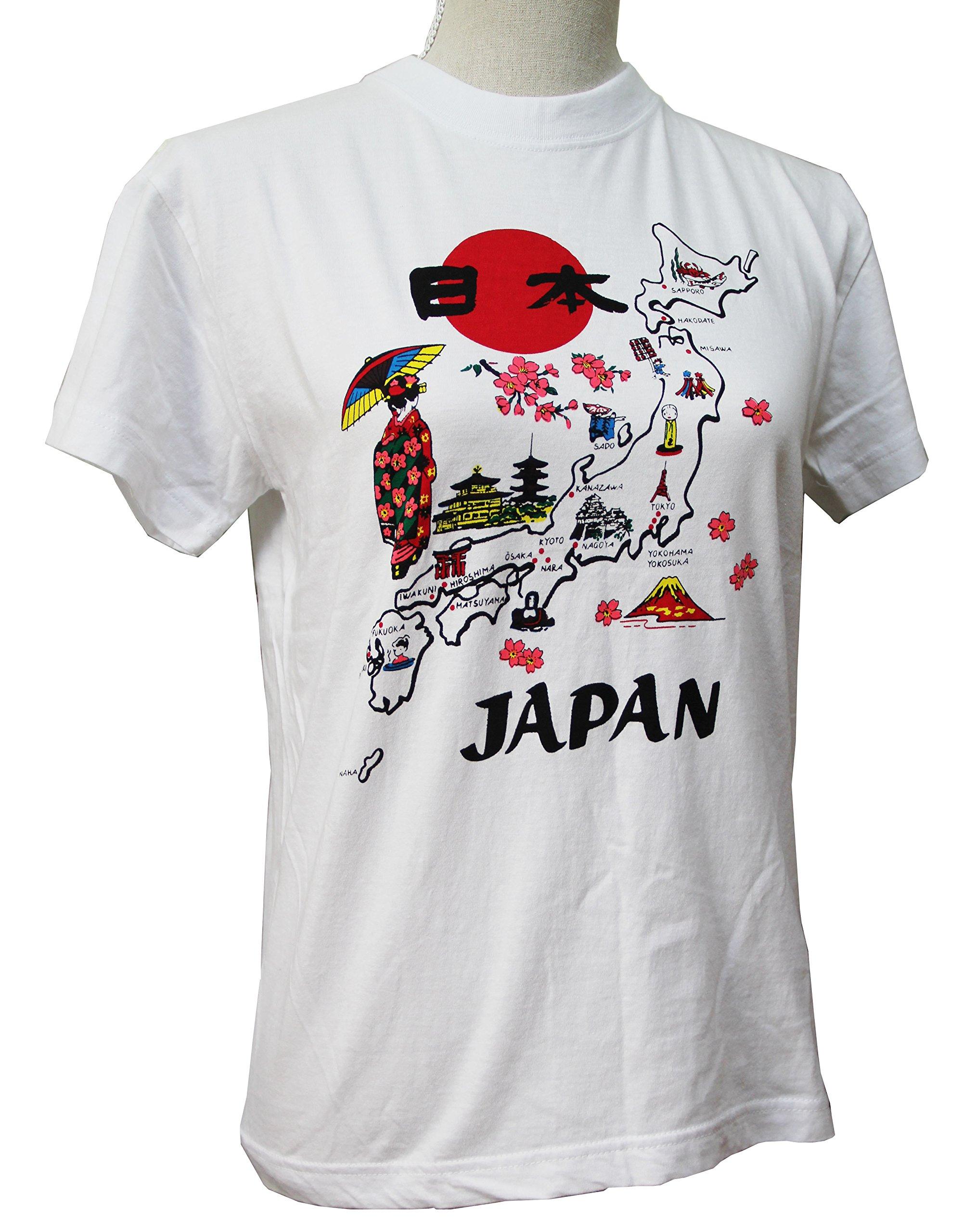 

Японский сувенир Карта Майко футболка (белый) [Футболка/Чизумайко (W)] (LL)