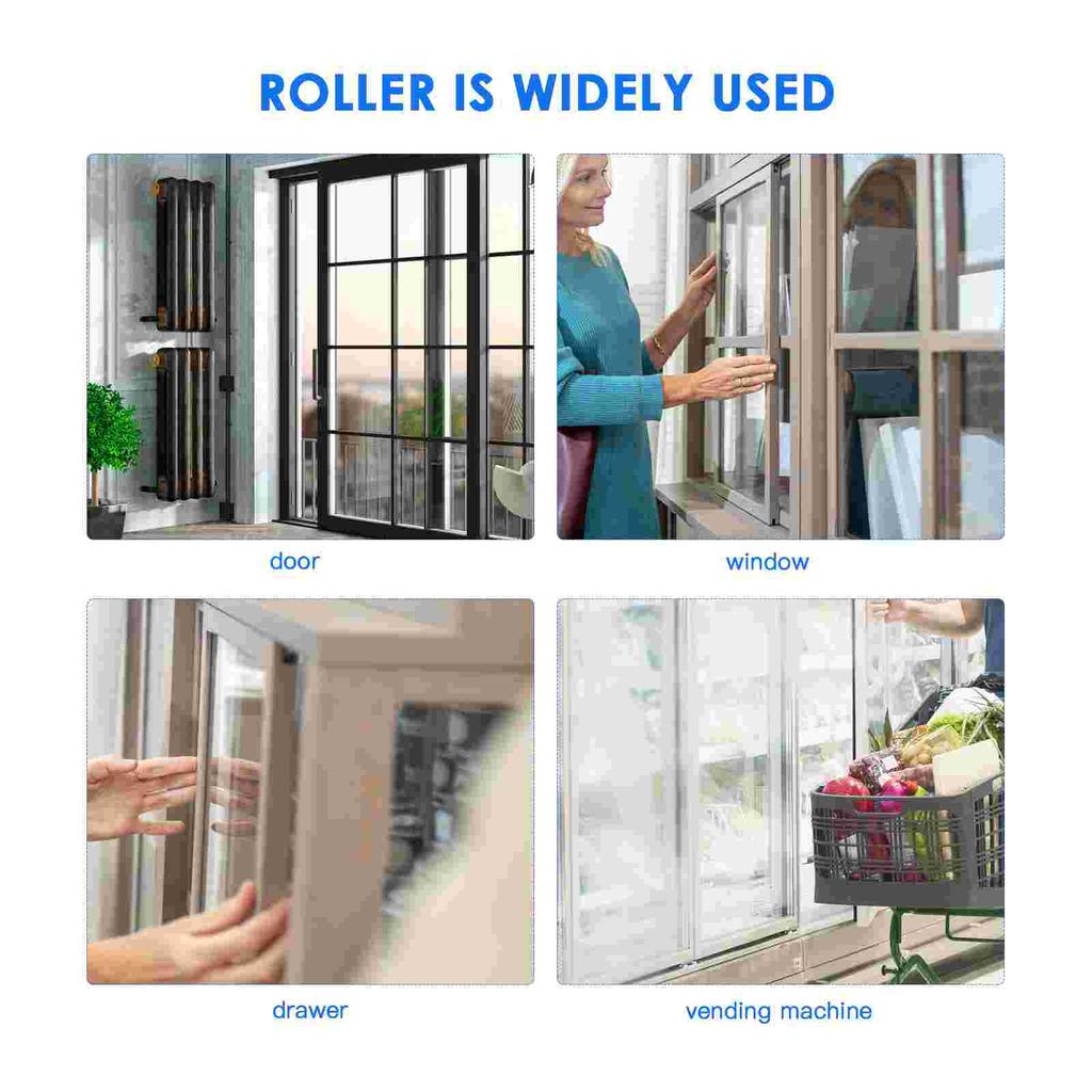 12 Stück Glas Schiebetür Umlenkrollen Schrankrolle Terrassenschublade Stahl Führungsrollen Scheune