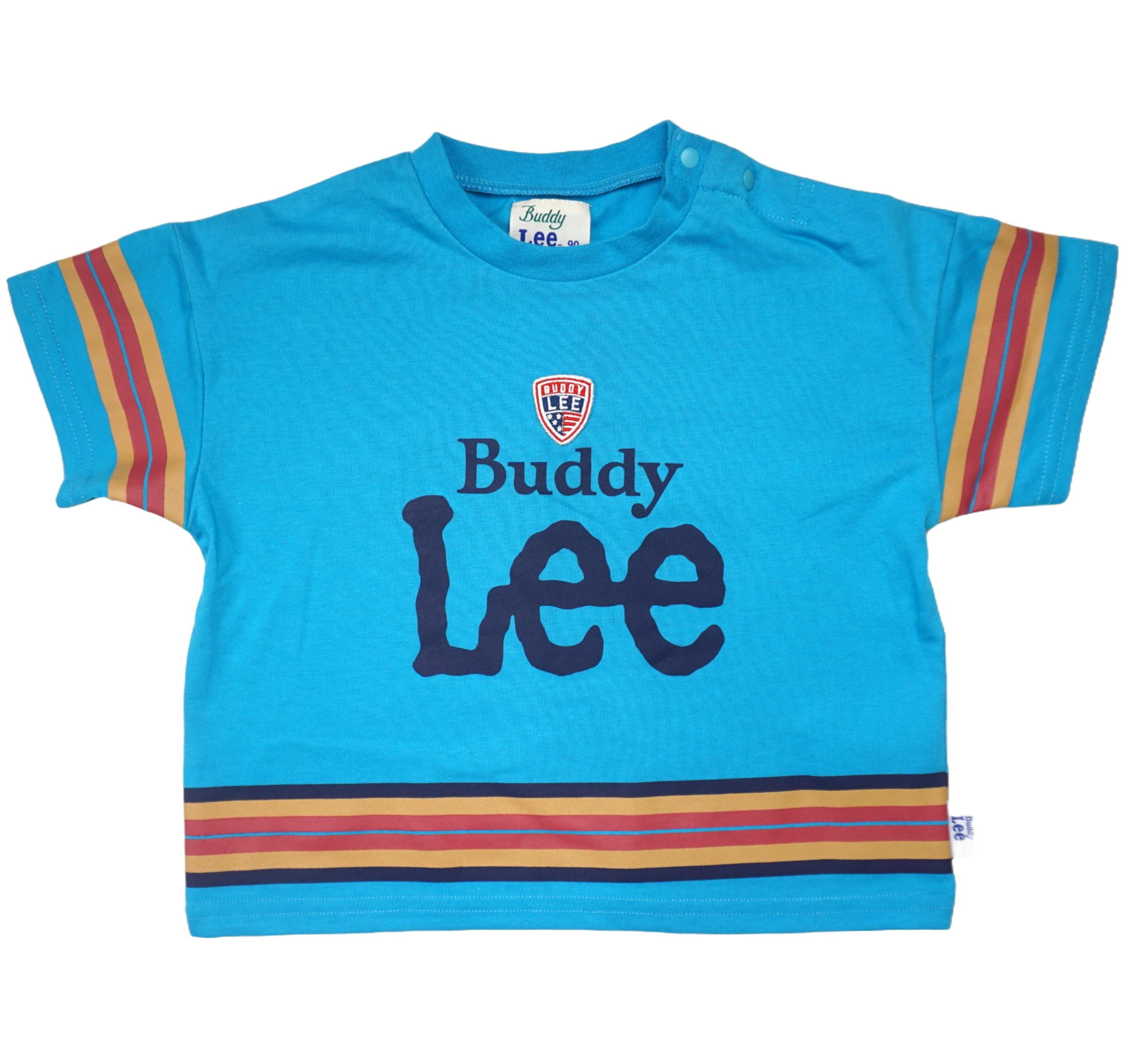 

Buddy Lee Casual Buddy Lee Logo & Hemline Oversized Short Sleeve T-Shirt for Boys and Girls, Blue