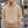 Mens American Style Plus Size Casual Loose Fleece Lined Hooded Pullover Sweatshirt