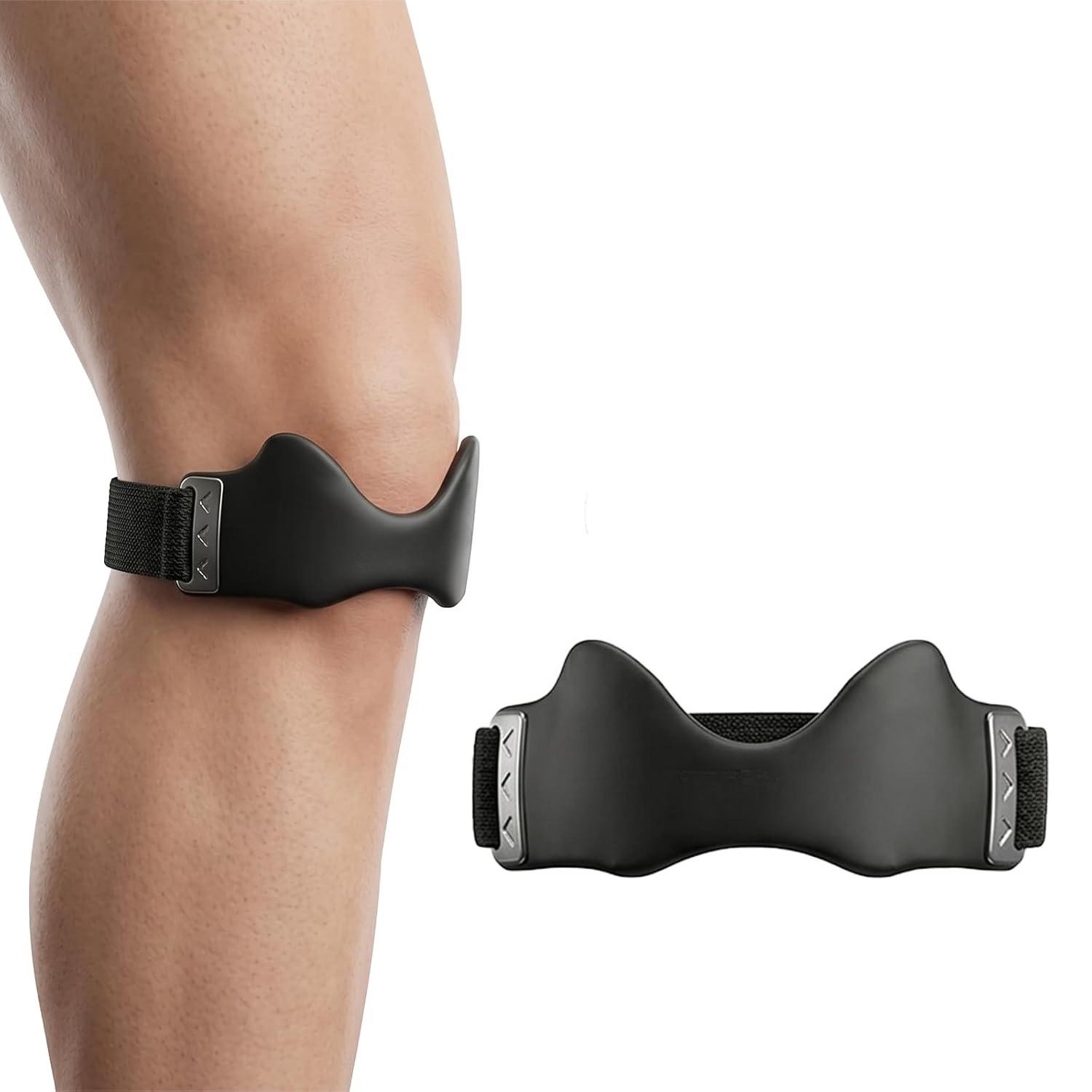 Precision Knee Strap,Adjustable Precision Strap for Running Fitness.Breathable Knee Strap with Silicone Lock-Point Pad. Non-Slip Sports Brac 1PC чёрный