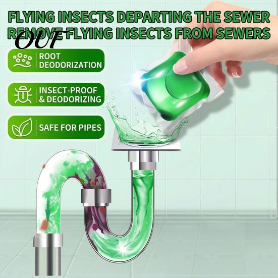 Sewer Smell Remover Drain Odor Eliminator Pods, Water-Soluble Neutralizing Capsules, Long-Lasting Deodorizer for Home Fresh Scent Sink And Bathroom