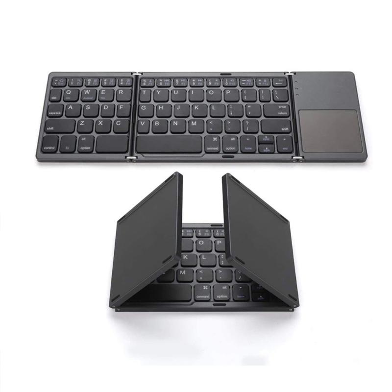 Wireless Keyboard Folding Pocket Size Keypad with Touchpad For Tablets Pad For 40Hrs Long Battery Service For Tablet PC