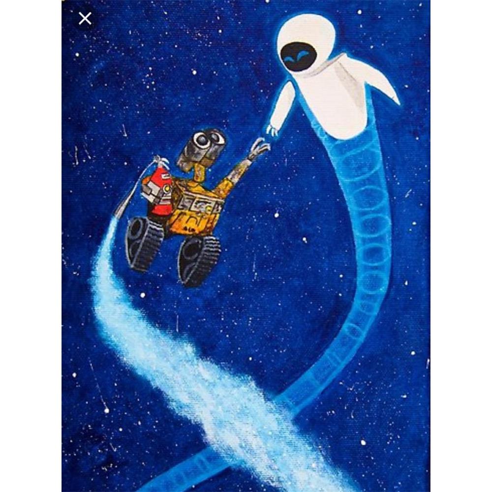 

Disney 5d DIY Diamond Painting WallE Space Dance Art Embroidery Mosaic Cross Stitch Home Decor Gift Crafts Round 20x30cm