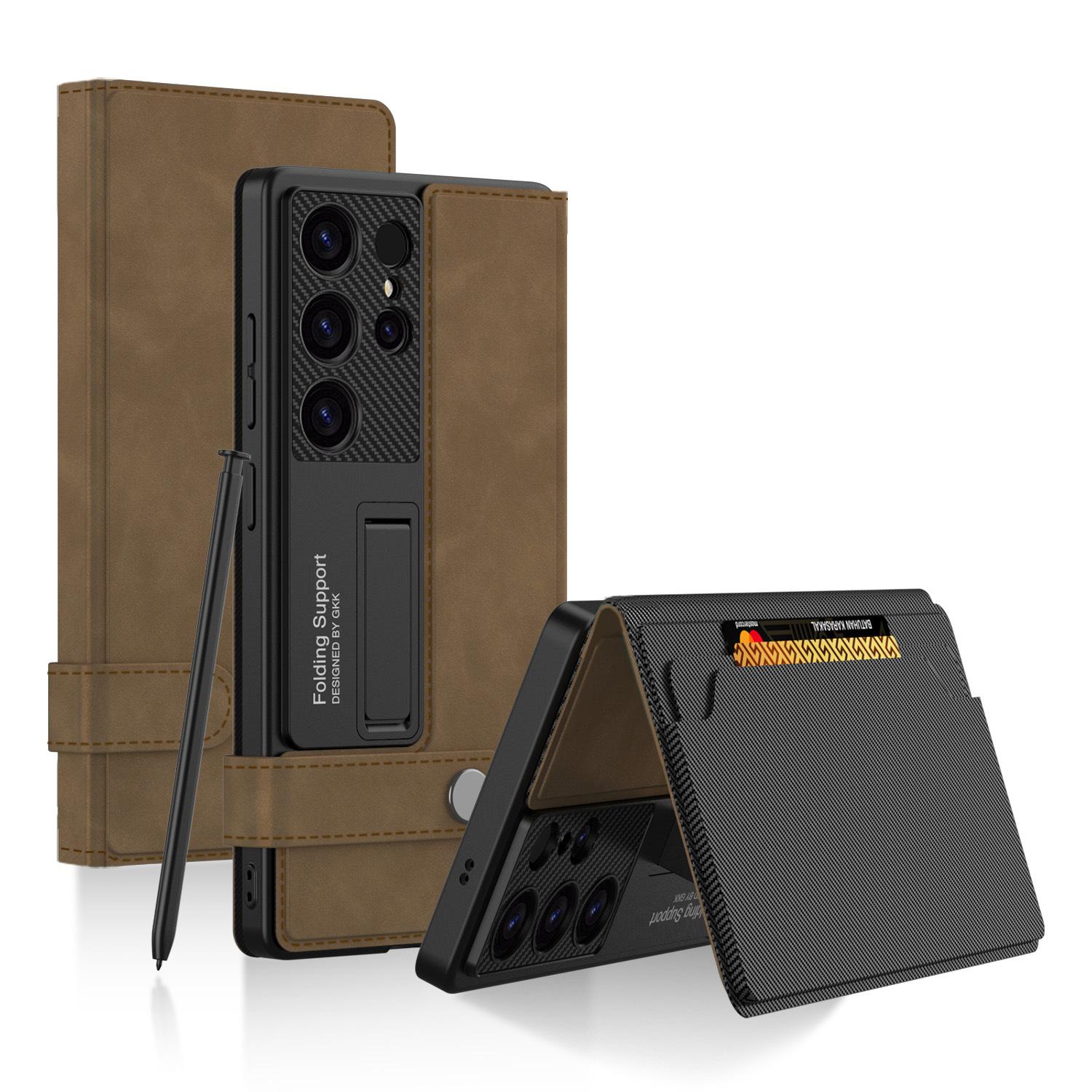 

Samsung S25Ultra Mobile Phone Leather Case Flip Mobile Phone Case Wallet Card S25U Bracket Protection Case SM-S25Ultra