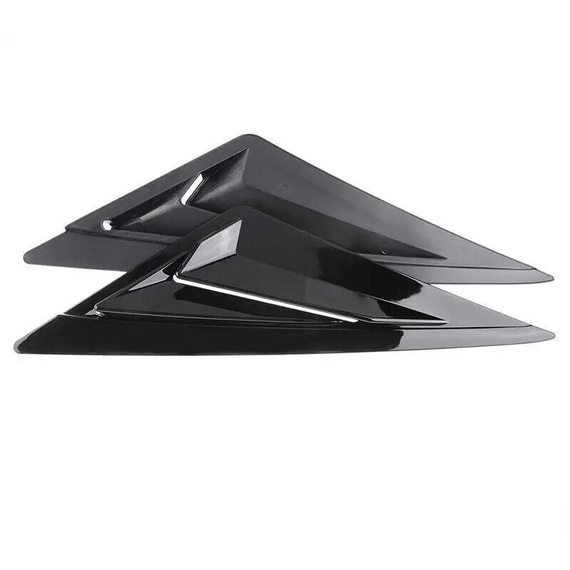 For Hyundai Elantra 2025 2025 Car Rear Louver Window Side Shutter Cover Trim Sticker Vent Scoop ABS Carbon Fiber Gloss Black