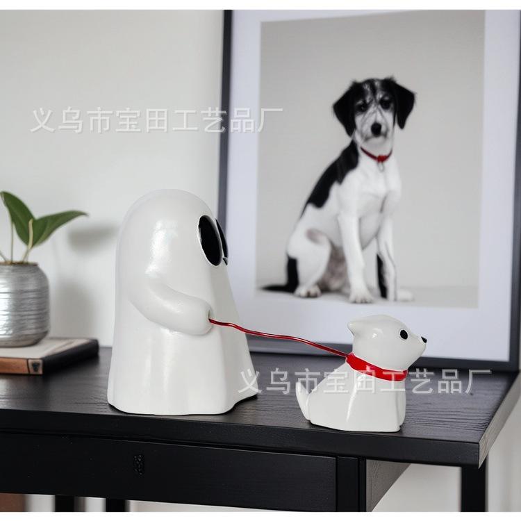 Neue Statue Ornament Niedlicher Geist Hund Blei Zuhause Schreibtisch Büro Party Harz Ornament