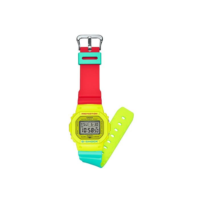 Casio G-Shock Classic Series Retro Square LCD Display Sports Waterproof Watch Quartz Movement Resin Strap Men Watches Gray DW-5600CMA-9