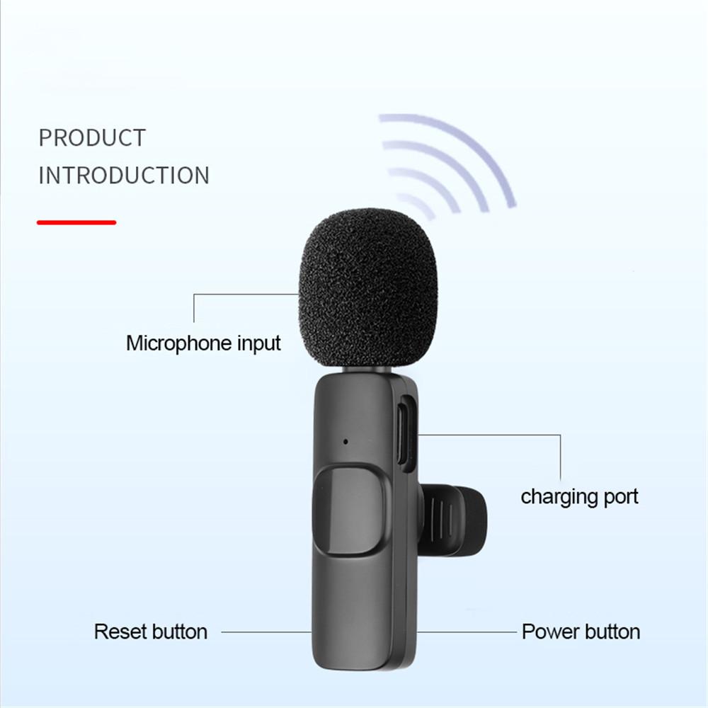 Portable Wireless Lavalier Microphone for Audio & Video Recording – Mini K1