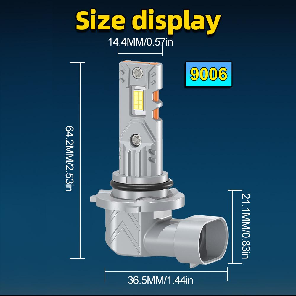 9005 HB3 Single Beam High Power 20000lm 9006 HBLED Car Motorcycle Headlight Bulb CSP Chips Motorbike Headlamp Single Copper Tube