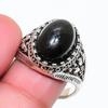 Natural Black Onyx Gemstone 925 Sterling Silver Jewelry Ring Size 10.5 RR-215