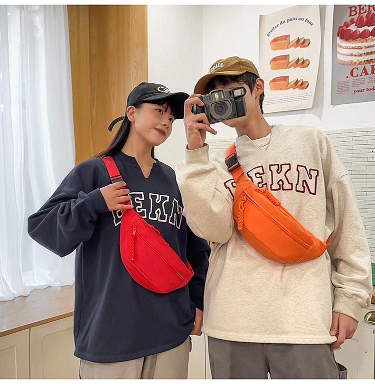 Summer Korean Style Sports Chest Bag – Fashionable Wide Strap Waist & Messenger Bag for Women