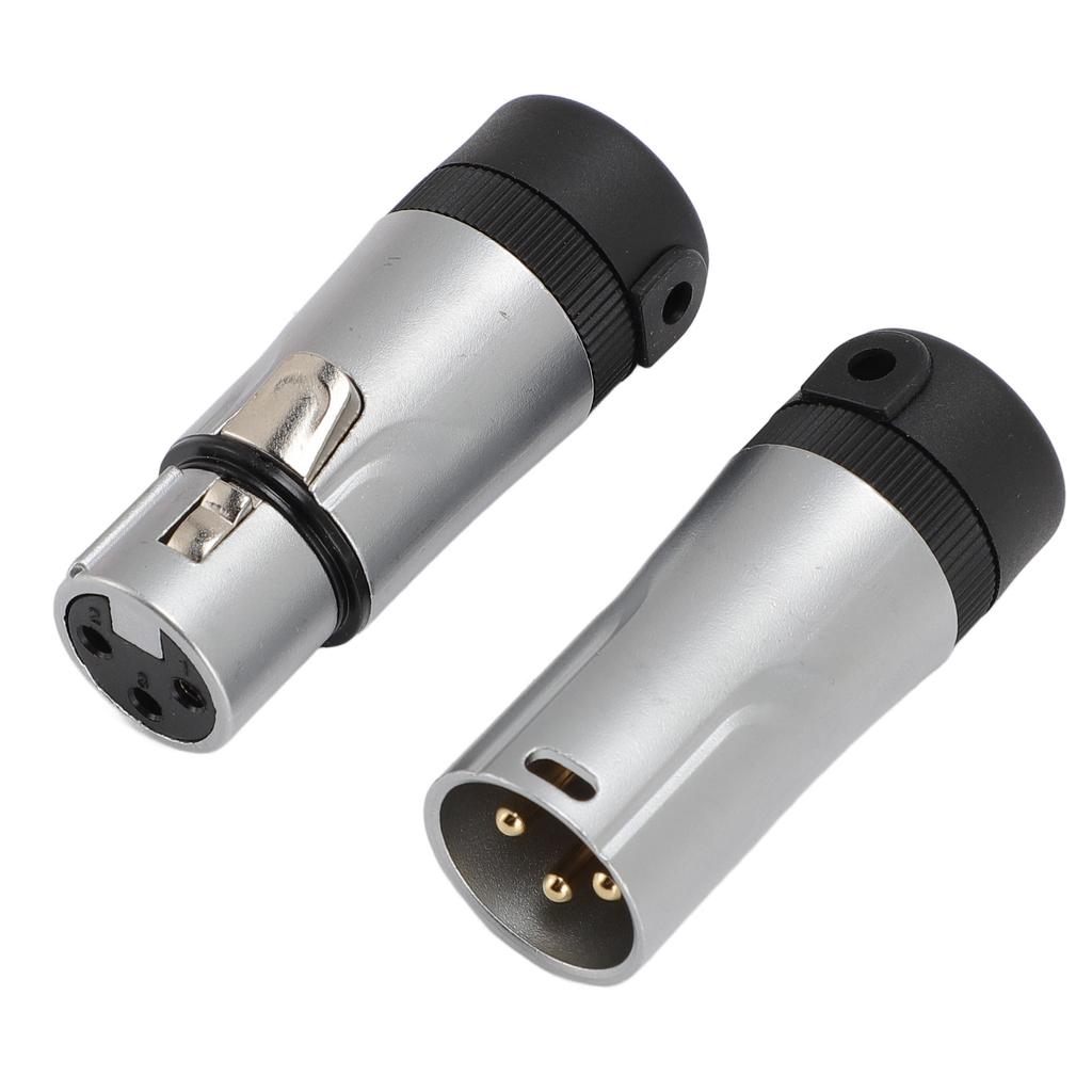 3-pinners XLR hunn hann loddekontakt Kompakt XLR mikrofon loddeadapter Gullbelagt Justerbar