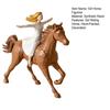 Girl Riding Horse Figurine Hand-Painted Women On Horse Resin Statue Sculpture Home Office Decoration