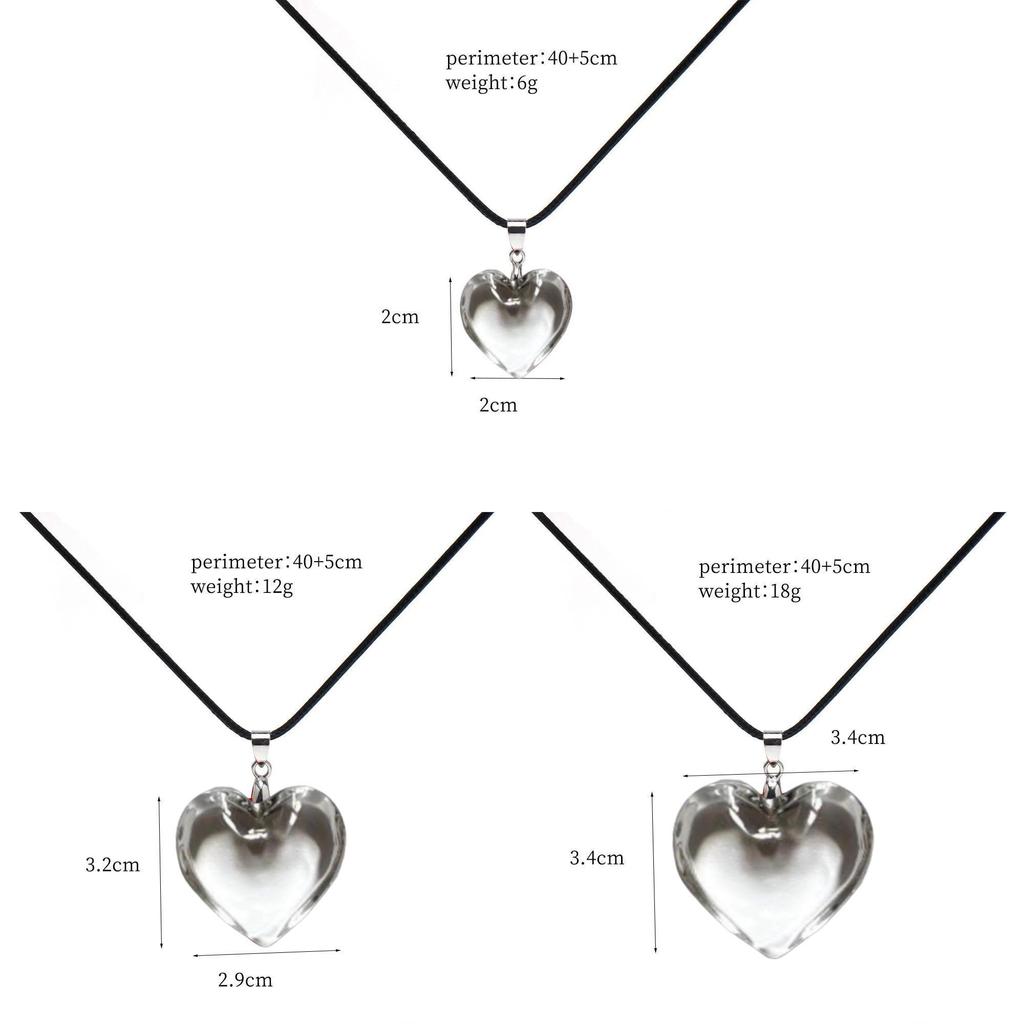 Love Heart Pendant Necklace With Crystal And Electroplated Alloy For Women