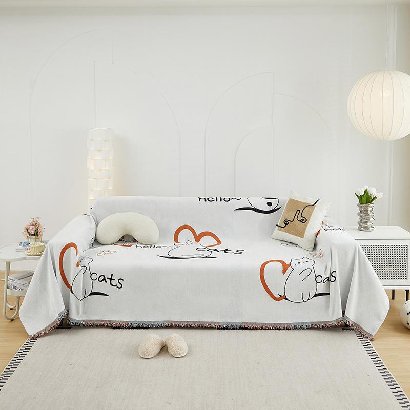 Thick Sofa Protector Soft Pet Friendly Multifunction Sofa Towel Easy-care Cover for Living Room Sofa