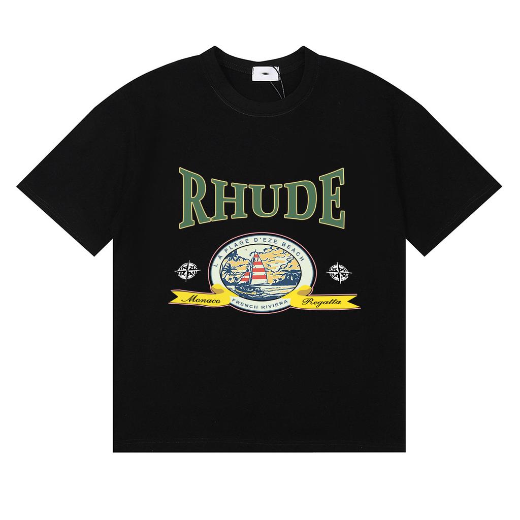 50167 Men Women Vintage Monte Carlo Graphic Print Boxy Oversized Cotton Tee 100% Cotton T-shirt