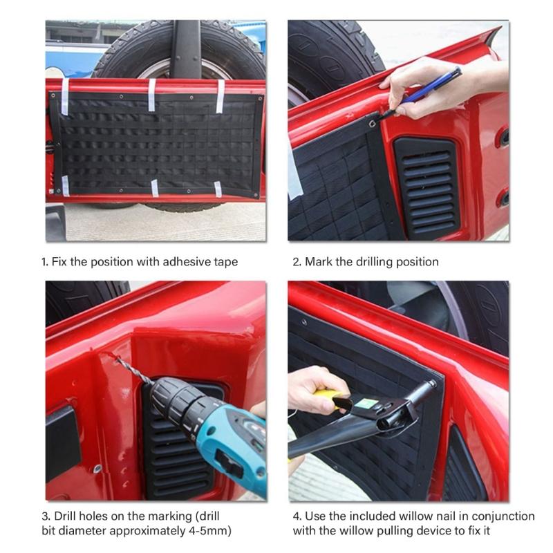 Multipurpose Vehicle Boot Organizers Bag, Adjustable Compartments Waterproof Storage Solution for Travel and Outdoor Use