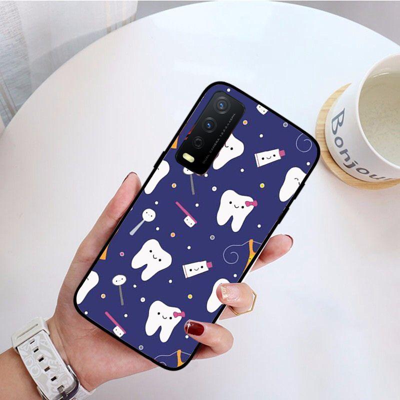 Funda Cartoon Lovely Dentist Tooth Phone Cover For Vivo Y31 Y30 Y33S Y11S Y12S Y17 Y20 Y20S Y21S Y1S Y53S Y15 Y19 Y91C V23 Cases