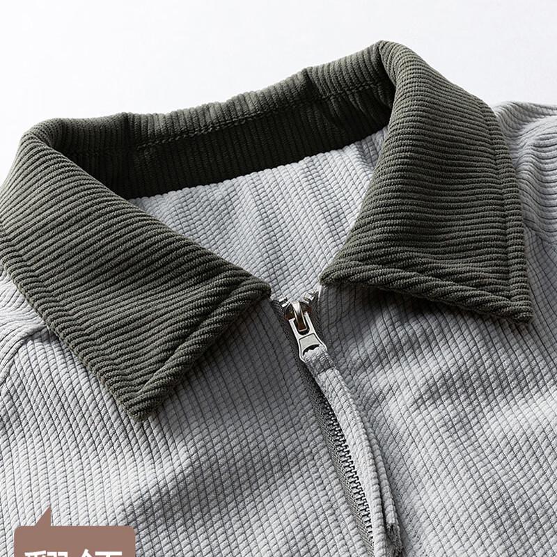JEEP SPIRIT Men's Fleece-Lined Lapel Casual Jacket