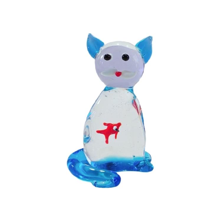 Glass Fish Tanks Figurines Collection Glass Ornament Statue Car Interior Dashboards Ornament for Birthday Home Decors