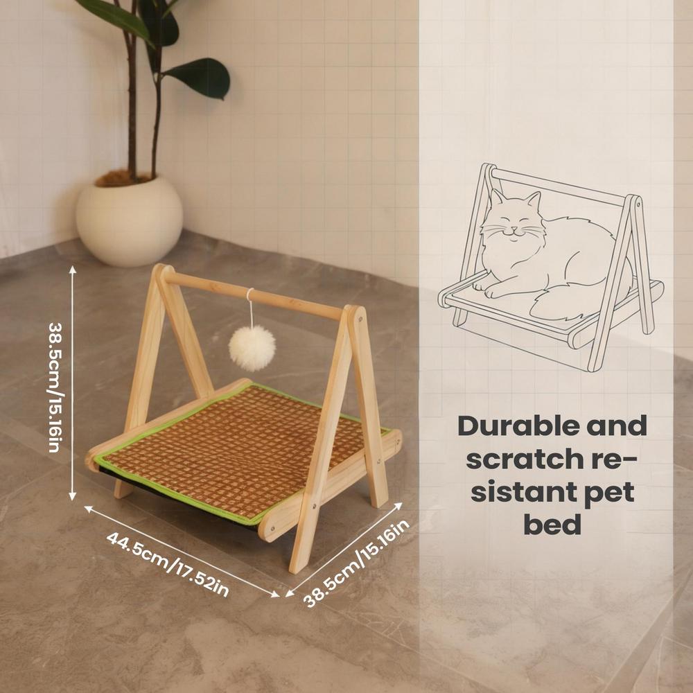 Cat Scratch Bed Interactive Pet Lounger With Teaser Ball Cat Scratching Board For Small Large Kitten Playing Exercise Climbing