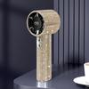 Rhinestone Handheld Fan with Digital Display Turbo High Speed Portable Mini Fan Quiet
