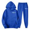 Men's Spring and Autumn Solid Color Suit Hooded Sweater Suit Trend Casual Sports Two-piece Suit