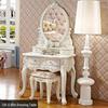 European Style Mini Dressing Table for Bedroom - French Princess Makeup Cabinet for Small Apartments, Modern Simple Design