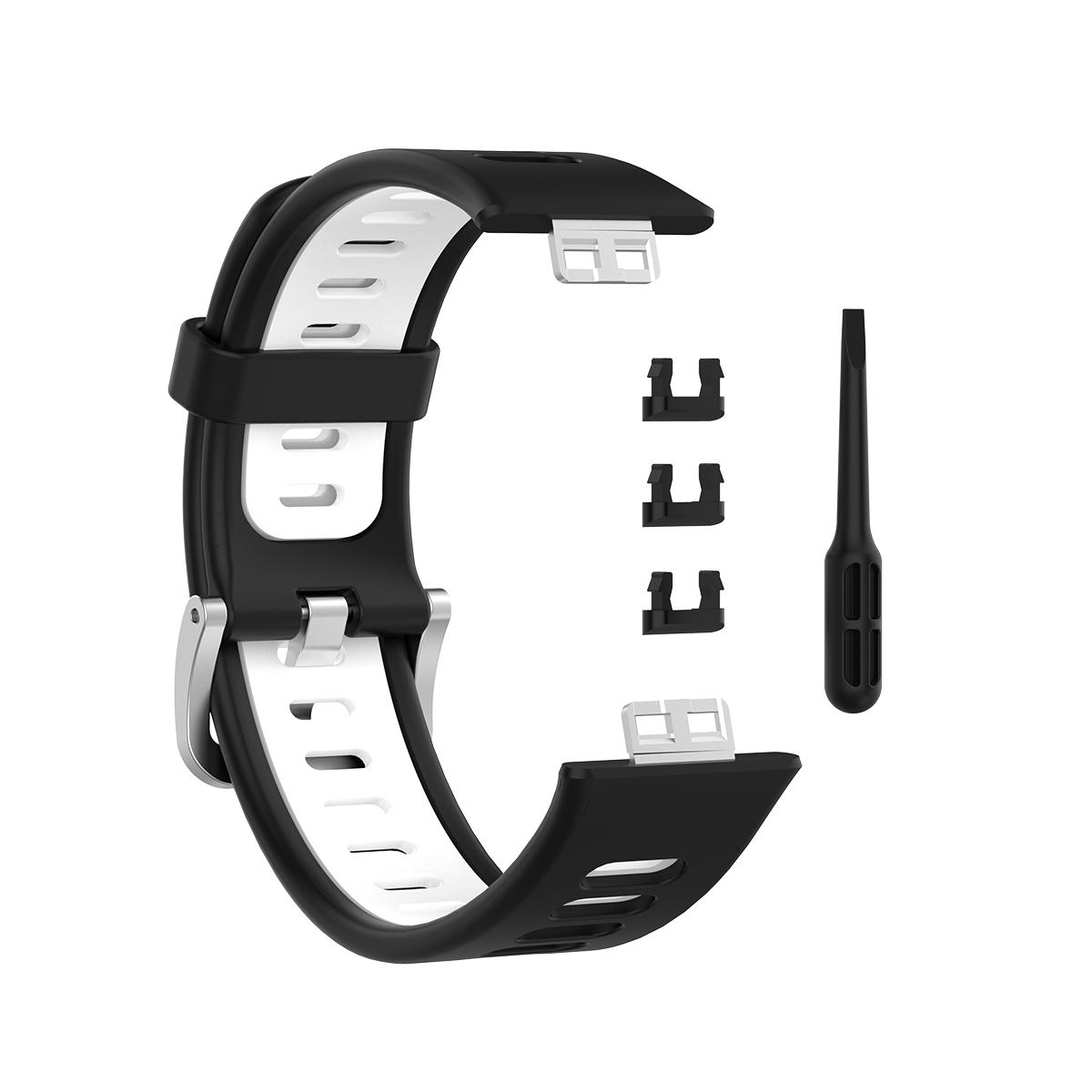 

Ремінець для Huawei Watch Fit Ремінець Розумний Силіконовий Ремінець для Годинника Браслет Watch fit Special Edition Аксесуари з Принтом Спорт only the strap чорний білий колір