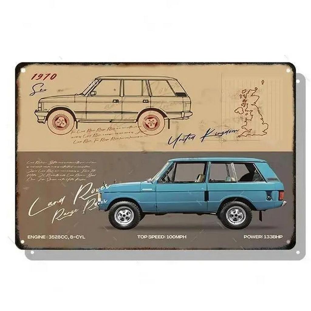 Metal Tin Signs Plaque Classic Cars Wall Decoration Vintage Art Posters Iron Painting for Man Cave Home Cafe Game Room Club Bar