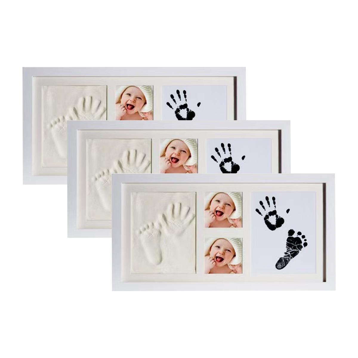 Personalized Baby Handprint and Footprint Kit Creative DIY Photo Frame Memory Keepsake for Kids 15*30cm