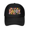 Groovy Floral Daddy Retro Bloom Lett Mesh Baseball Cap Hip Hop