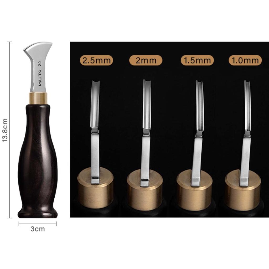 Professional Leather Edge Creaser & Thread Cutter, 304 Stainless Steel Heated Head for Leather Crafting & Decorative Stitching