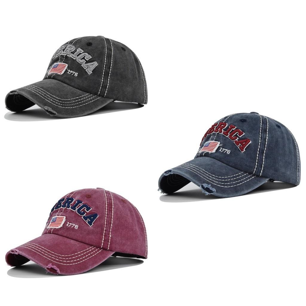 America Embroidered Washed Vintage Baseball Cap Cb352 Adjustable Sun Hat