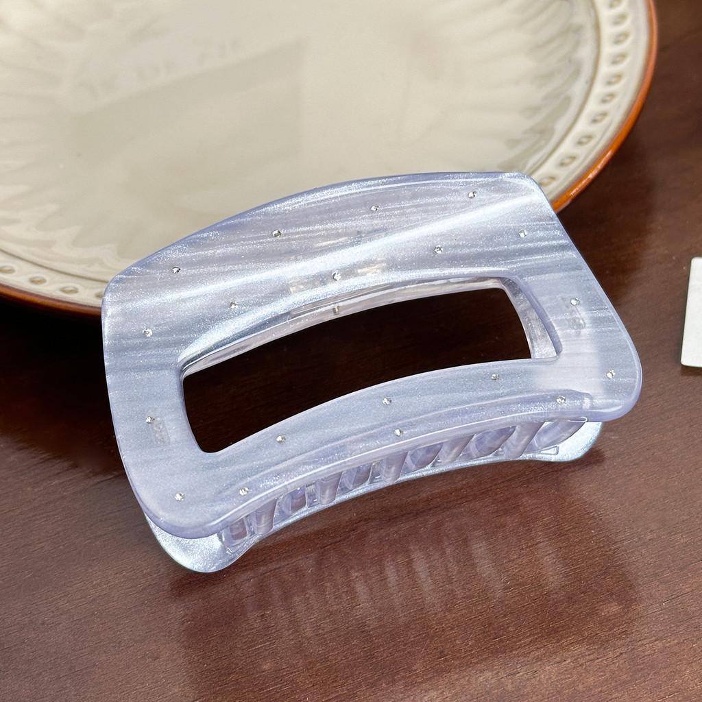 Oversized Acrylic 40mm Hair Claw Clip With Chic Rhinestone Accents For Glamorous Looks